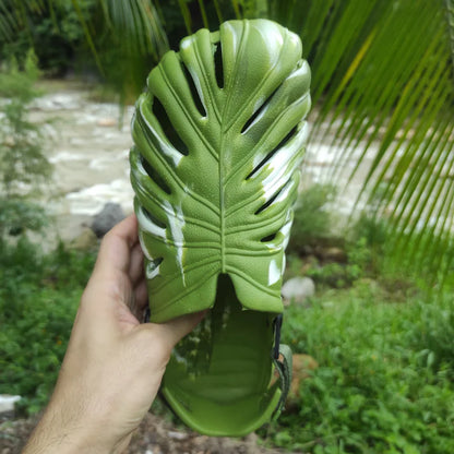 Variegated Monstera™ Slippers – by Happinest Home